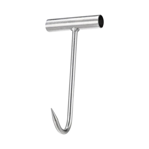 kowaku Manhole Hook Tool Single Hooks Pull Heavy Lid Pull Tool Manhole Covers Drain Covers Well Lid Opener Hook Versatile Lifting Hooks , 30CM 2