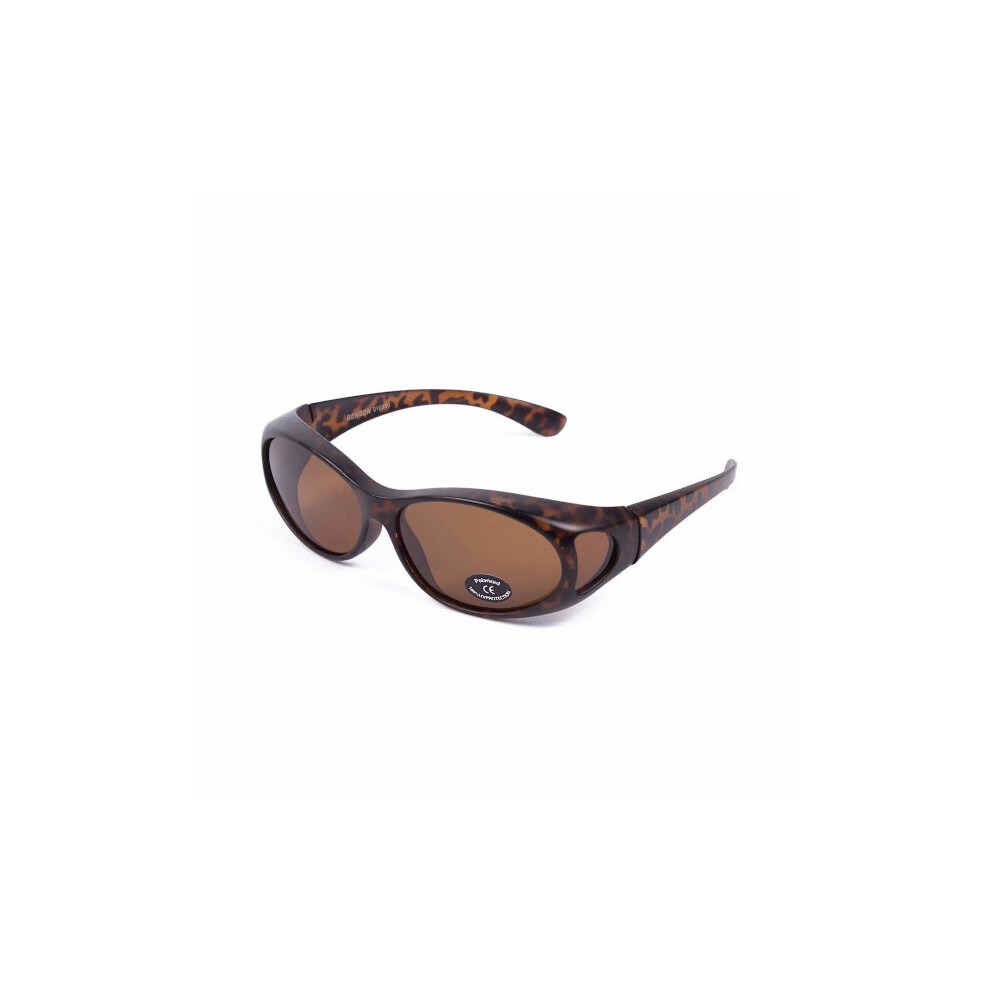 Polarized Sunglasses With Uv Protection - Fits Over Glasses One Size Brown 9164030987722