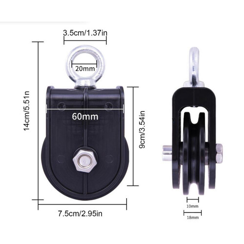 AIXING ενιαία ρόδα έλξης περιστροφής καλωδίων Wheel360Silent εξοπλισμού άσκησης Pully 2