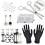 FACEGA Schwarzes Edelstahl-Piercing-Set, 16G, 30 Stück 2