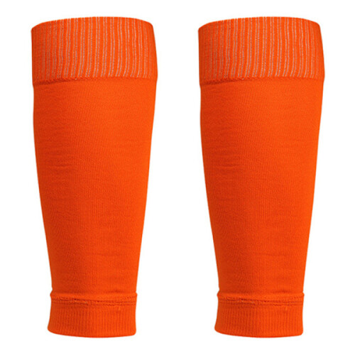 1 par elastiska fotbollsbenskydd barn/ungdomsstrumpor orange