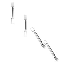 Cortador de frutas 2 em 1 em aço inoxidável, fatiador de melancia e cortador de melão para cozinha, uva *4 peças, compatível com todos os tipos