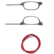 Occhiali da lettura magnetici con cordino anti-età UNISEX (+1.0-+3.5) Grigio / Rosso +2