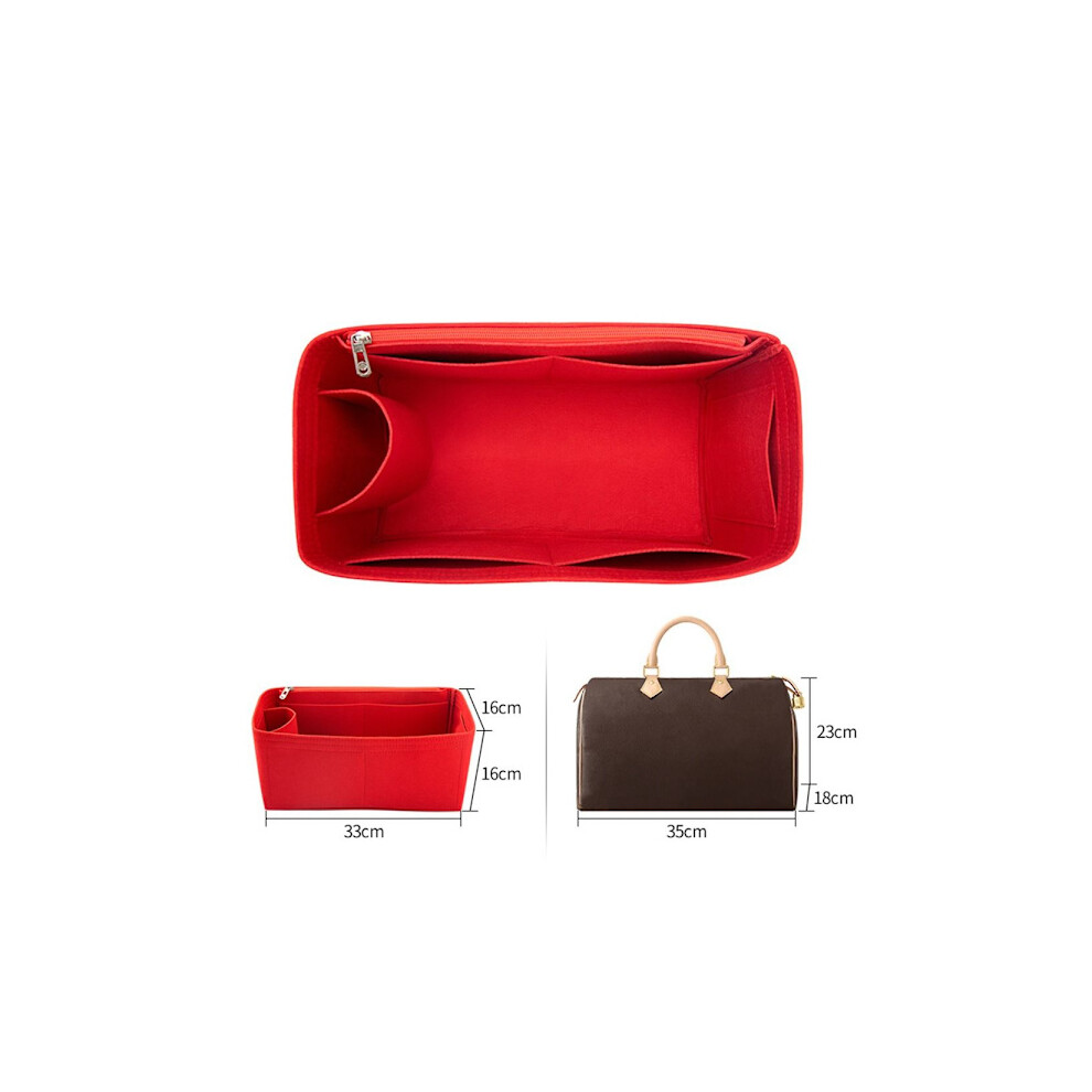 Handbag Iiner With Felt Insert Tab For Speedy 35 For Speedy 35 For Speedy 35-For Speedy 35 Red 9164030135628