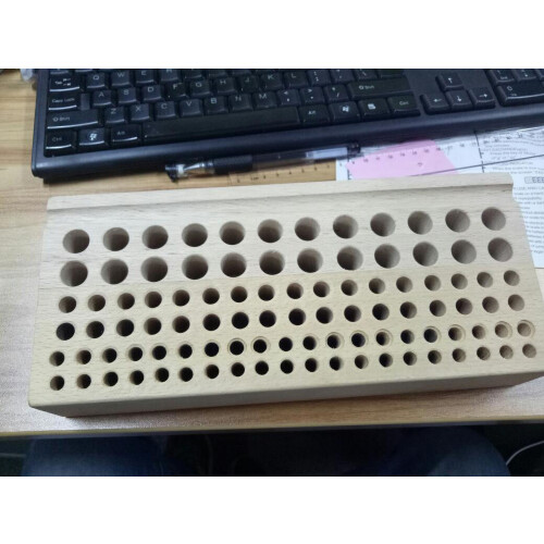 Δερμάτινη βάση εργαλείων χειροτεχνίας, Delaman98Holes Δερμάτινη ξύλινη βάση εργαλείων