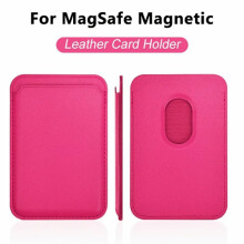 Luxusní magnetické kožené pouzdro s peněženkou kompatibilní s iPhone 11 12 13 14 15 Pro Max, pouzdro na karty S23, růžovočervené