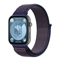 Nylon bandje compatibel met Huawei Watch Fit4/4Pro, geweven sportarmband voor smartwatches, indigo