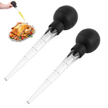 Juego de rociador de pavo YMARPT, 29 cm con medidas, rociador de carne de 28 ml y cepillo de limpieza para barbacoa, parrilla, repostería y cocina.
