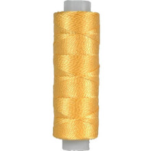Threadart Pearl bomullstråd, 75 yard spolar storlek 8 | Pärlbomull för vänskapsarmband, virkning, korsstygn, broderi | Färg743 - MEDELGUL