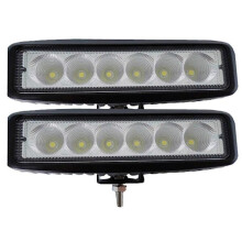 LED x2 18W12 - 24V werklamp - achteruitrijlicht mini LED schijnwerper zwart