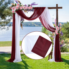 SUSUchens2Pcs/Set Lichtroze Achtergrondgordijn, Glitter, Kleurvast, Kreukvrij, Zachte, Elegante Swag voor Trouwboog, Buitenfestivaldecoratie