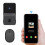 Mini sonnette vidéo sans fil WiFi avec carillon, noire 1