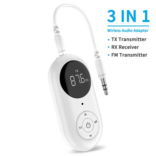 Ασύρματος προσαρμογέας ήχου 3 σε 1, δέκτης Bluetooth, πομπός με μικρόφωνο, στερεοφωνική 1