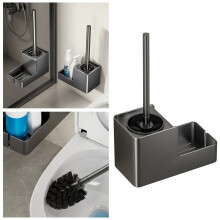 Wandmontierter, beleuchteter WC-Bürstenhalter für den Haushalt, ideal für Badezimmer und Badezimmer, zur Bodenmontage, für Küchenutensilien und