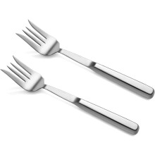 Soro Essentials - Set di 2 forchette da buffet a 4 rebbi in acciaio inossidabile con manico cavo, finitura a specchio, eleganti utensili da portata.