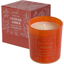 AEFER Weihnachtsduftkerze im Glas – 170 g Sojawachs, „Frohe Feiertage mit Pfefferminze“ – Geschenkbox, Weihnachtsgeschenk
