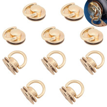 10pcs Alloy D Ring Purse Clasp Round Head Buttons 2.5cm for Handbag Strap Connector DIY Bag Making