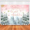 Φόντο για χειμερινό baby shower - "Baby It's Cold Outside" Χιονονιφάδες πεύκου, Χρυσό ροζ φόντο 1