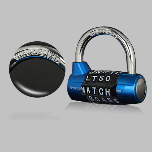 Combination Padlock 5 Dial Gym Locker Lock 5 Letter Word Lock 5 Digit Combinatio 2