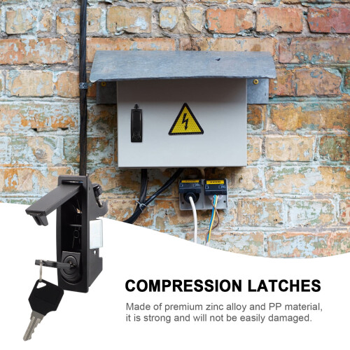 Compression Latch Latches Lock Metal Buttons Zinc Alloy with Keys Locking Switchgear Flat 1
