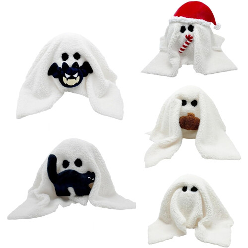 Λούτρινο μαξιλάρι φαντασμάτων για το Halloween, λούτρινο μαξιλάρι φαντασμάτων για το 1