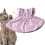 Cat Recovery Collar Soft Adjustable Protective Cone for Cats and Small Dogs Polyester Pink Stripe 1