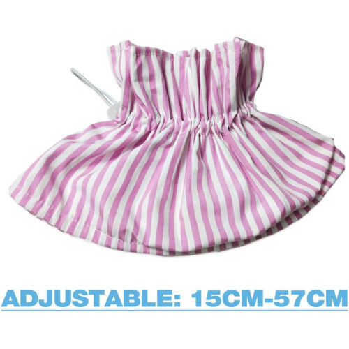 Cat Recovery Collar Soft Adjustable Protective Cone for Cats and Small Dogs Polyester Pink Stripe 2