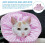 Cat Recovery Collar Soft Adjustable Protective Cone for Cats and Small Dogs Polyester Pink Stripe 2