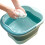 Foldable Foot Spa Bath Basin with Massage Points for Home Pedicure Blue Green 1