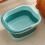 Foldable Foot Spa Bath Basin with Massage Points for Home Pedicure Blue Green 3