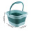 Foldable Foot Spa Bath Basin with Massage Points for Home Pedicure Blue Green 4