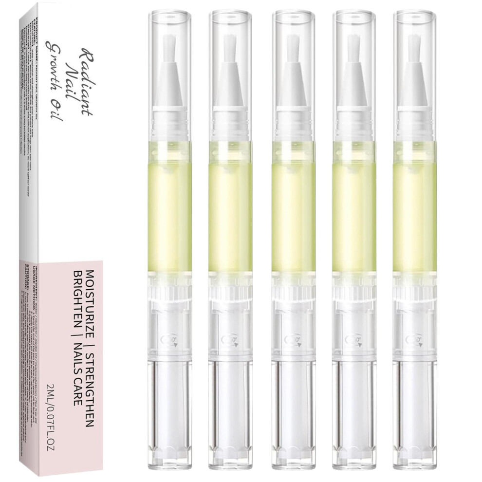 Cuticle Oil Pen Set 5Pcs Nail Growth Oil for Stronger Nails  and Moisturizing Care