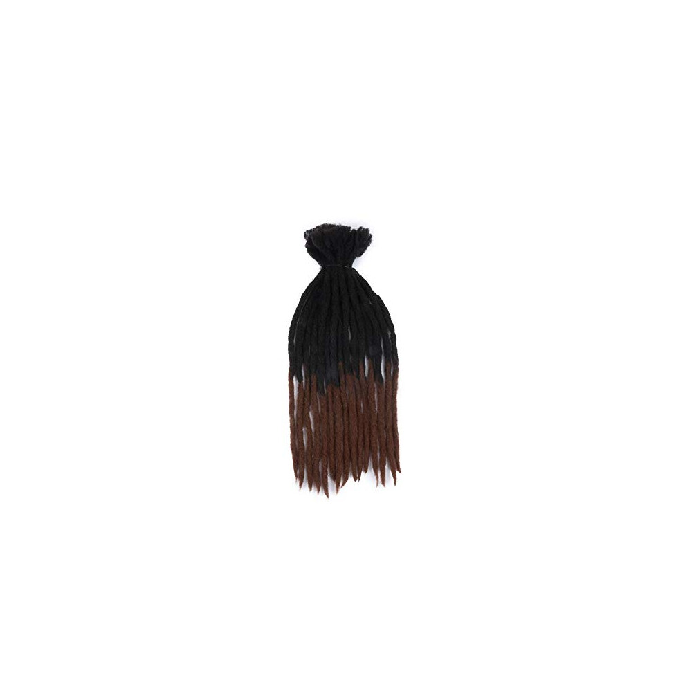 Unisex 24 Inch Twotone Dreadlock Extensions, 30 Strands Crochet Dreadlocks Hair For Women, Handmade