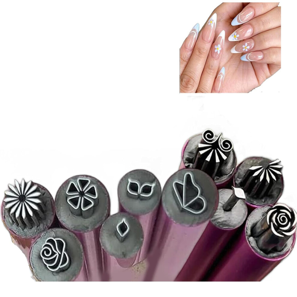 Nail Art Stamp Pen Kit with Flower and Butterfly Designs, Fast Precise Stamping Tools, 10 pcs