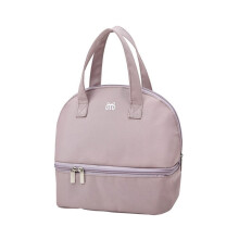 1 bolsa de transporte para biberón de poliéster con cremallera para almacenamiento y conservación de la frescura, color morado.