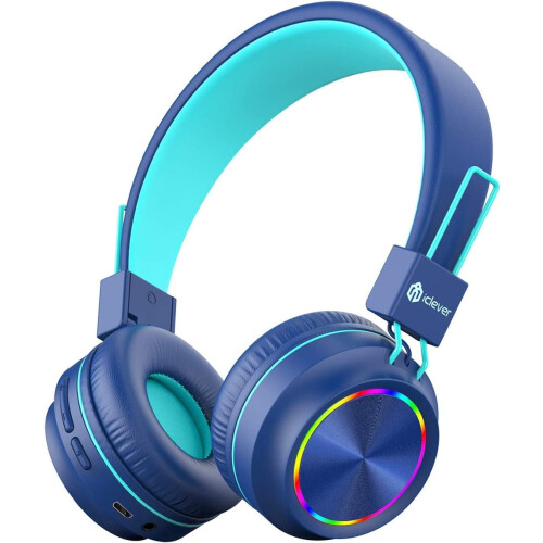 Ακουστικά Bluetooth για παιδιά με LED φωτισμό και ασφαλή ένταση, 25 ώρες αναπαραγωγής,