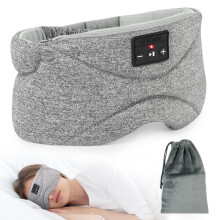 Maschera per dormire con cuffie Bluetooth e altoparlanti ultrasottili, gadget tecnologici morbidi e comodi per uomo e donna, compatibile con iPhone e