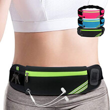 Hardloopheuptas, sportriemtasje, telefoonhoesje, verborgen vakje voor heren en dames, sporttas voor hardlopen, zwart