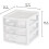 Sterilite Small 3 Drawer Desktop Unit, Plastic, White 5