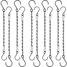 3er/5er/10er-Set Pflanzenhängerketten, Metallkorbketten mit S-Haken für Vogelfutterhäuschen, Laternen, Windspiele & Dekoration