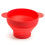 Bol à popcorn en silicone pliable rouge, format micro. 5