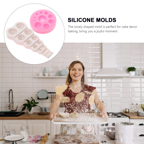 Silicone Chocolate Mold 2 Pcs Baking Tools Molds Household Circle Round Silica 2