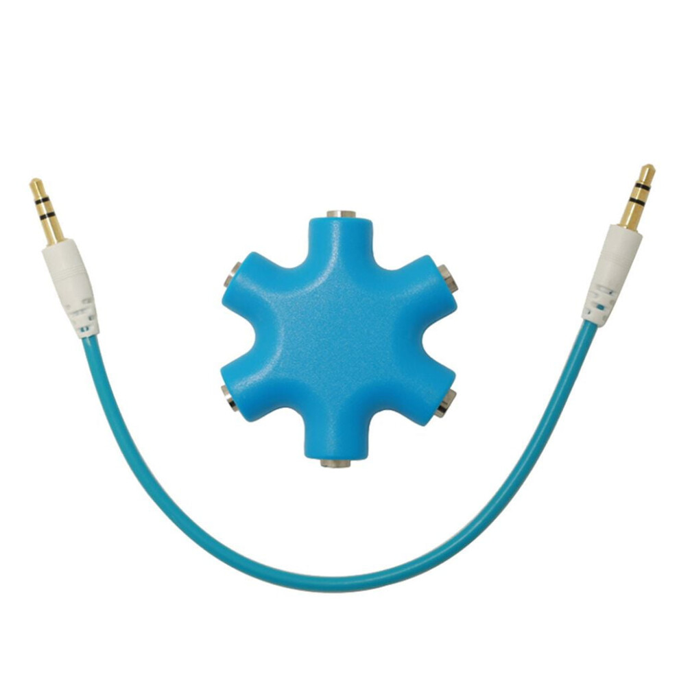 Mix Colors 3.5Mm Snowflake Shape 5 Way Stereo Audio Splitter Jack Earphone Headphone Adapter 9164030692794