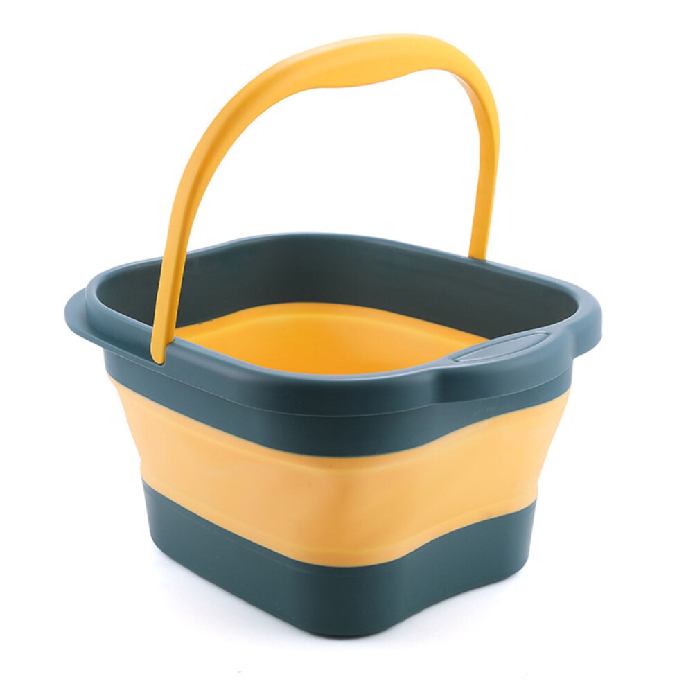 FloHua Folding Foot Bath Bucket, 15L Massage Foot Wash Basin, Elevated Leg to Knee Height, Multifunctional Household Foot Bath, compatible with