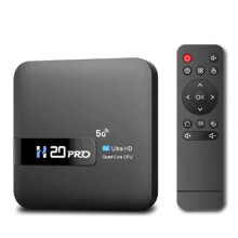 Boîtier TV intelligent Android H20PRO Android 10 2 Go/16 Go 6K Lecteur multimédia Boîtier TV Android 2,4 et 5 GHz Wi-Fi ultra rapide