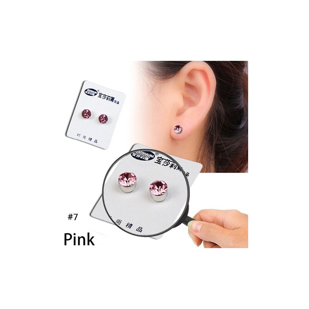 Magnetic Slimming Earrings Acupressure Weight Loss Earring White Pink