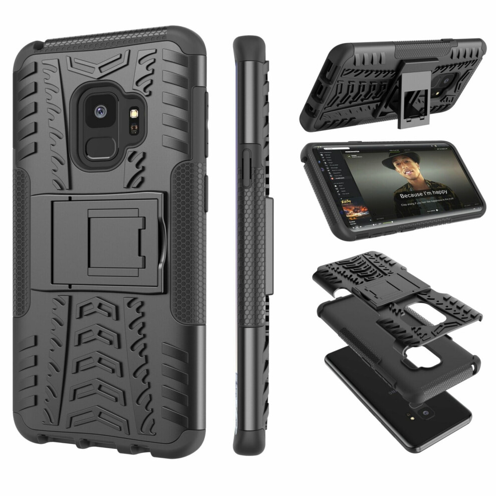 Galaxy S9 Case, Compatible With Samsung S9 Case With Stand, Shock Absorbing Heavy Duty Armor Cover With Kickstand For Galaxy S9 5.8" 9164030694477