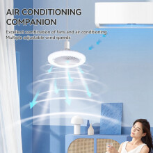 Ceiling Fan with Light Indoor Led Ceiling Fan Silent Bedroom Decor Lamp Fans Smart Fan Light 29W with Remote Control