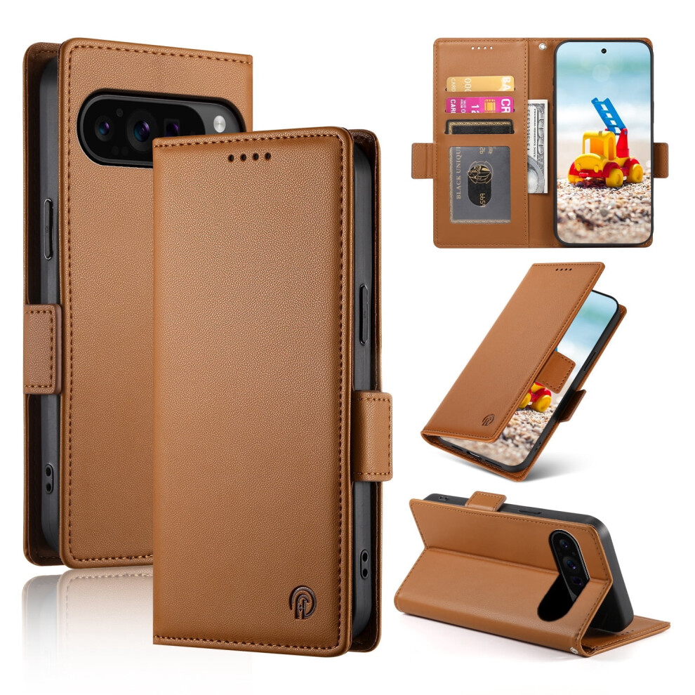For Google Pixel 9 Pro Xl Wallet Case, With Card Slots Strong Magnetic Closure Pu Leather Flip Fold Shockproof Kickstand Durable Purse Flip Case 9164030694385