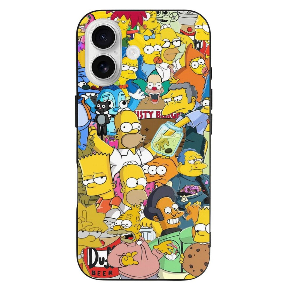 Simpson Tpu Case Compatible With Iphone 16 Â Ultra Slim, Shockproof, Anti-Yellowing, Scratch-Resistant, Wireless Charging Compatible, Enhanced Grip 9164030694415